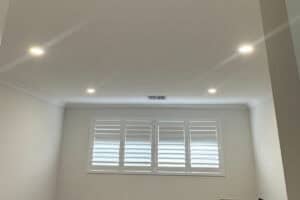 Light fitting electrician Perth WA installing ceiling LED Down lights