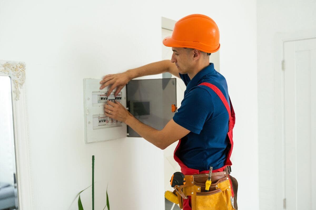 Residential Electrician Perth installing RCD safety electrical system for Bathroom Exhaust fan in Maylands home