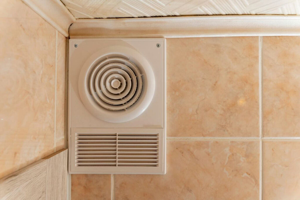 Bathroom wall-mounted exhaust fan installed in Scarborough home