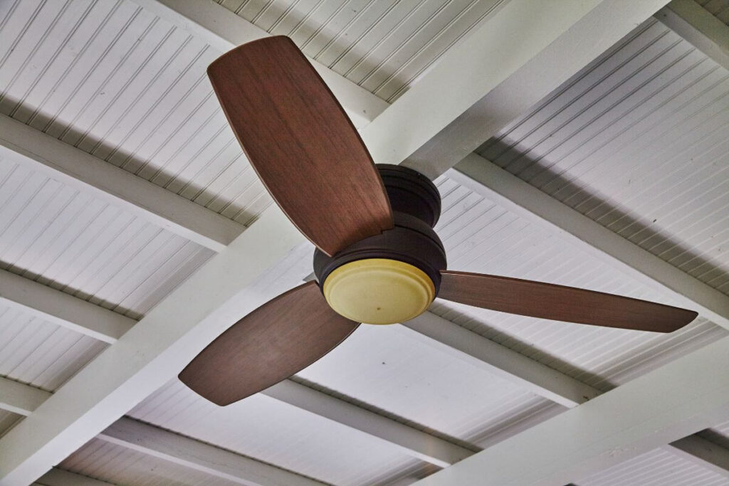 Wooden ceiling fan installed in Riverton home