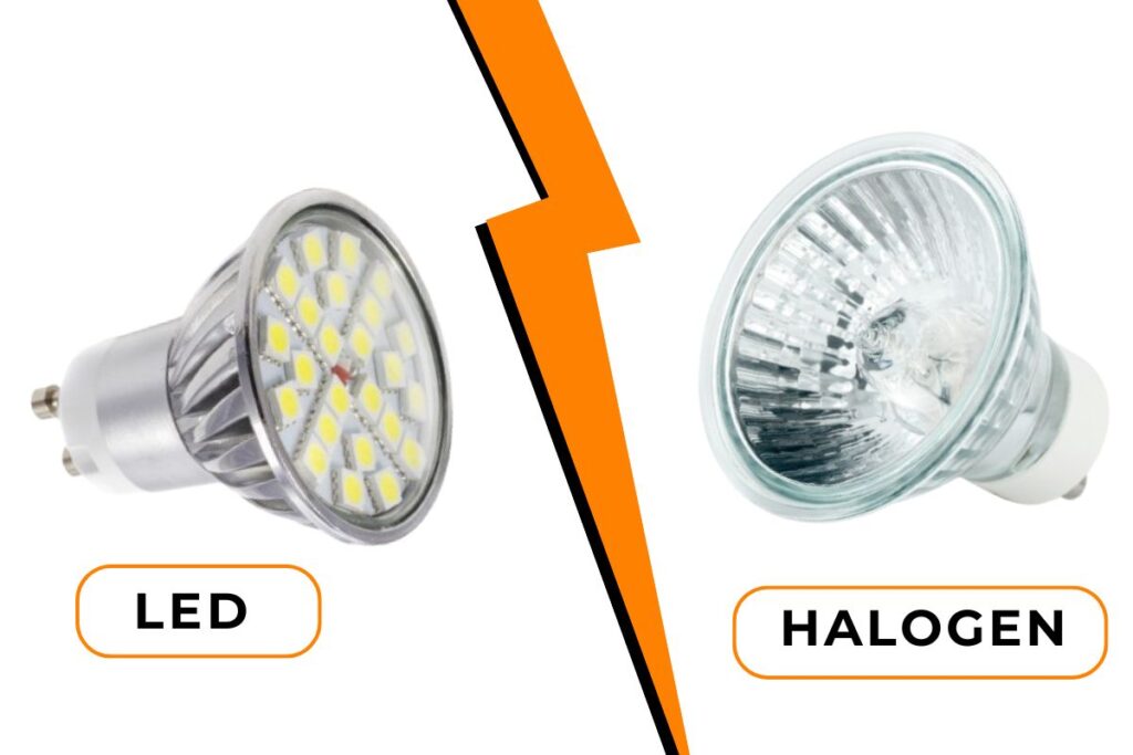 LED downlight vs halogen lighting